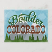 Boulder Colorado Snowy Mountains Postkarte (Vorderseite)