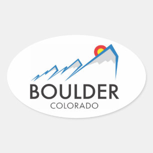 Boulder Colorado Sticker - Oval