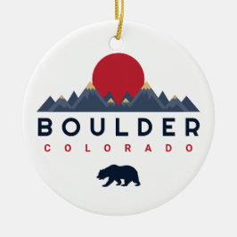 Boulder, Colorado Vintag - Souvenirs Keramik Ornament