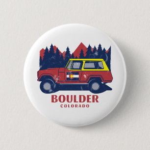 Boulder Colorado Vintage Button