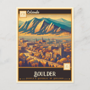 Boulder, Colorado Vintage Postkarte