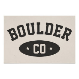 Boulder Colorado Vintage Sportliches Druckdesign m Poster