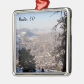 Boulder, Colorado von oben Silbernes Ornament (Links)