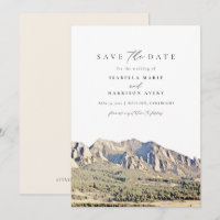 Boulder Colorado Wasserfarbe Save the Date