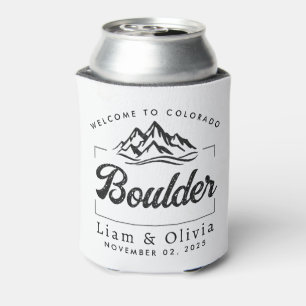 Boulder Colorado Wedding Minimalistisch Welcome Dosenkühler