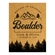 Boulder Colorado Wedding Minimalistisch Welcome