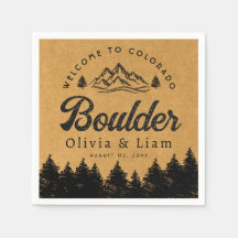 Boulder Colorado Wedding Minimalistisch Welcome