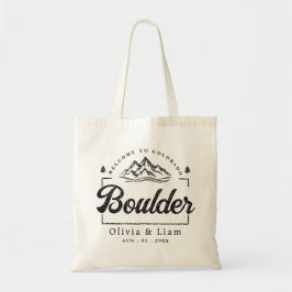 Boulder Colorado Wedding Minimalistisch Welcome Tragetasche