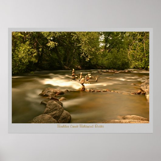 Boulder Creek - Ausgewogene Felsen Poster (Vorne)