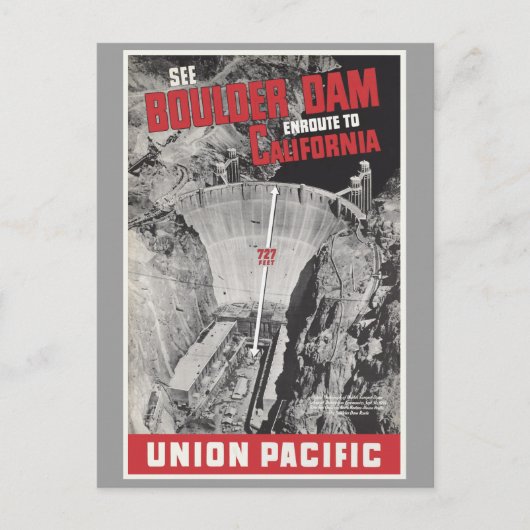 Boulder Dam, Hoover Dam, Amerika Postkarte (Vorderseite)