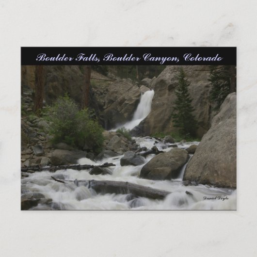 Boulder Falls Postkarte (Vorderseite)