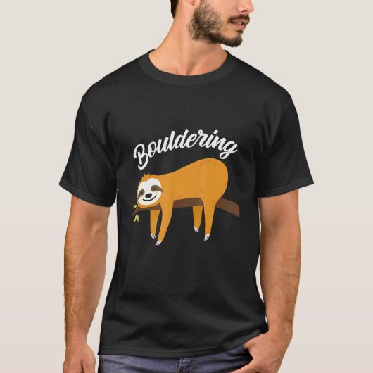 Boulder Fun Sloth Kletterfels Rockklettern T-Shirt (Vorderseite)