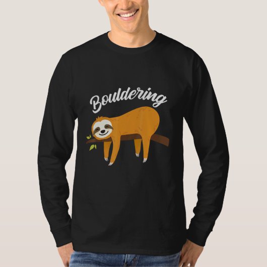 Boulder Fun Sloth Klettersteig Klettersteig T-Shirt (Vorderseite)