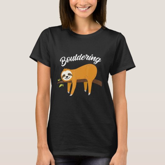 Boulder Fun Sloth Klettersteig Klettersteig T-Shirt (Vorderseite)