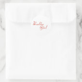 Boulder Girl T-Shirts Runder Aufkleber (Tasche)