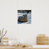 Boulder in Snow Poster (Küche)