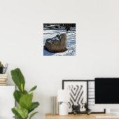 Boulder in Snow Poster (Heimbüro)