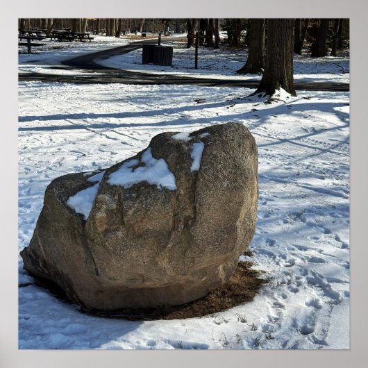 Boulder in Snow Poster (Vorne)