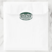 Boulder Licence Oval Runder Aufkleber (Tasche)