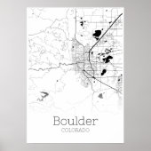Boulder Map - Colorado - City Map Poster (Vorne)
