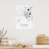 Boulder Map - Colorado - City Map Poster (Küche)