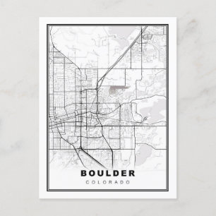 Boulder Map Postkarte