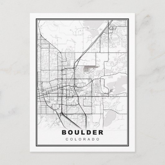 Boulder Map Postkarte (Vorderseite)