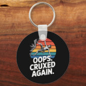 Boulder Oops Cruxed Again Funny Rock Climbing  Schlüsselanhänger (Vorderseite)