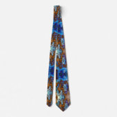 Boulder Opal Gemstone Print Krawatte (Rückseite)