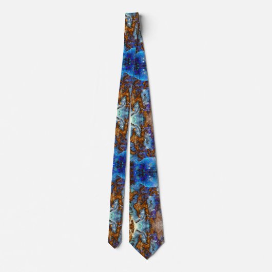 Boulder Opal Gemstone Print Krawatte (Rückseite)