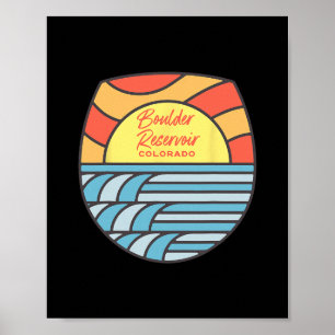 Boulder Reservoir Lake Colorado Co Sonnenuntergang Poster