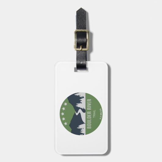 Boulder River Trail Washington Gepäckanhänger (Vorderseite vertikal)