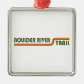 Boulder River Trail Washington Ornament Aus Metall (Vorne)