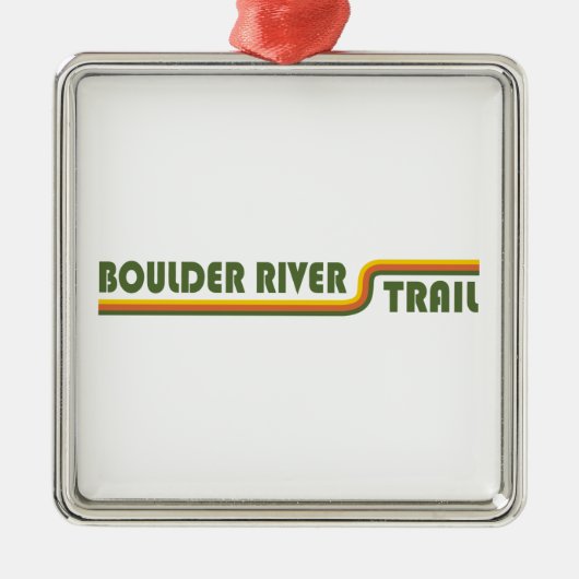 Boulder River Trail Washington Ornament Aus Metall (Vorne)