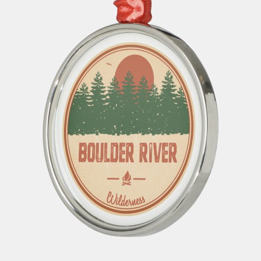 Boulder River Wilderness Ornament Aus Metall (Links)
