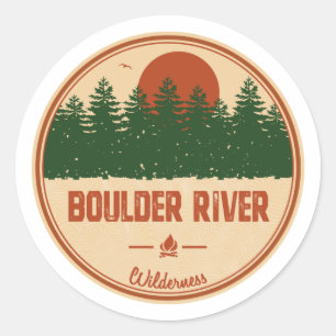 Boulder River Wilderness Runder Aufkleber