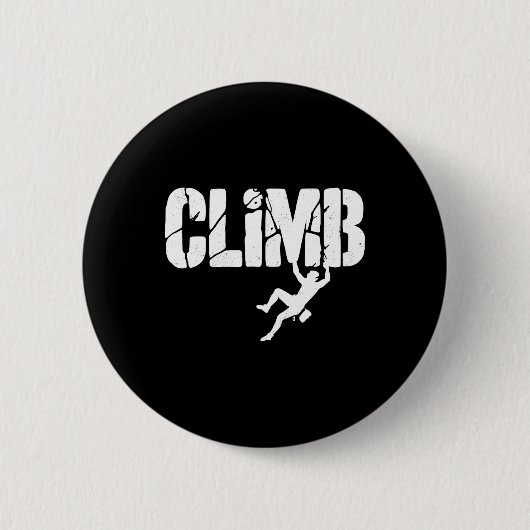 Boulder- Rock Climbing-Design für Kletterer Button (Vorderseite)