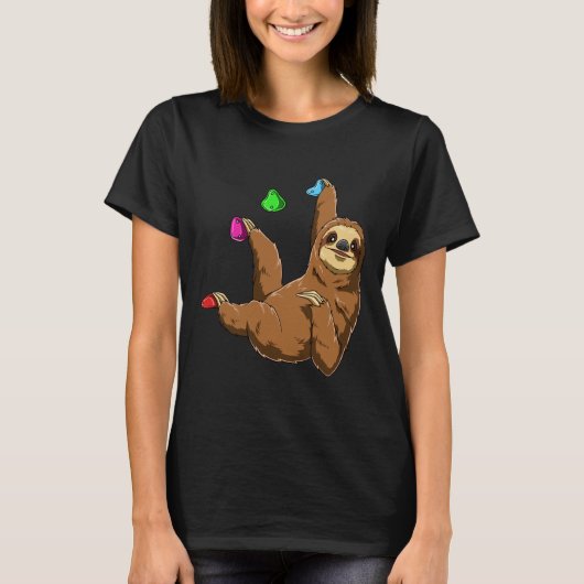 Boulder Sloth Bouldering and Climbing T-Shirt (Vorderseite)