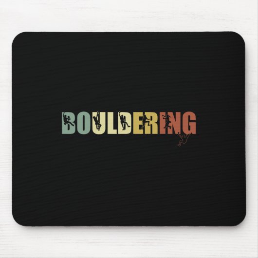 Boulder Sportklettern und Bouldern Mousepad (Vorne)