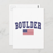 Boulder US-Flagge Postkarte (Vorne/Hinten)