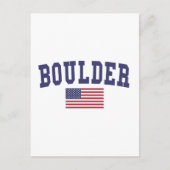 Boulder US-Flagge Postkarte (Vorderseite)