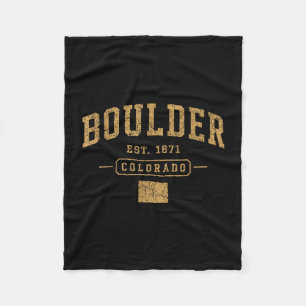 Boulder Vintage-Sport Colorado-Athletic-Retroschic Fleecedecke