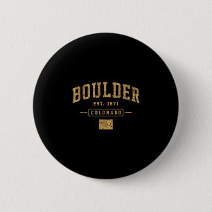 Boulder Vintage-Sport Colorado Athletik Retrolook Button