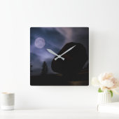 Boulder von Mondlicht | Yosemite National Park Quadratische Wanduhr (Zuhause)