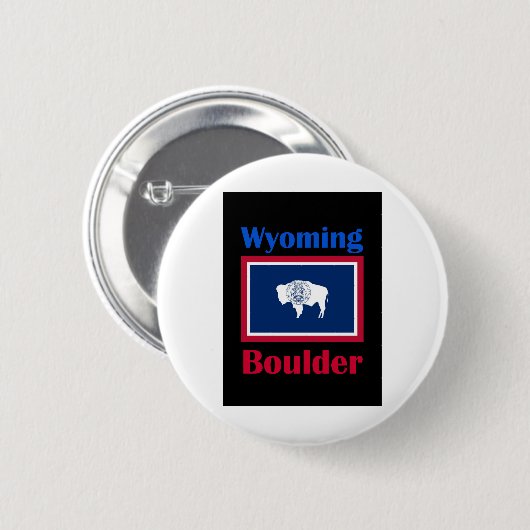 Boulder Wyoming Button (Vorne & Hinten)