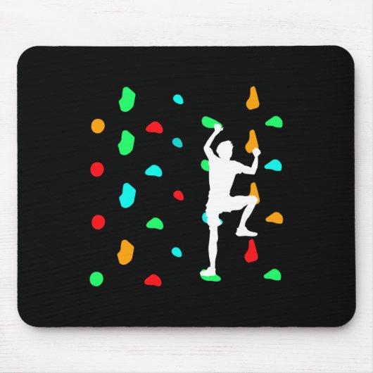 Boulderer beim Bouldern an der Kletterwand Mousepad (Vorne)
