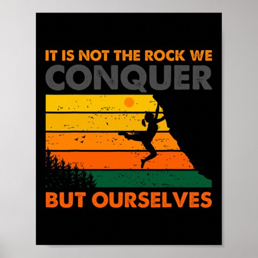 Boulderer Bergsteiger Kletterer Fels Poster (Vorne)
