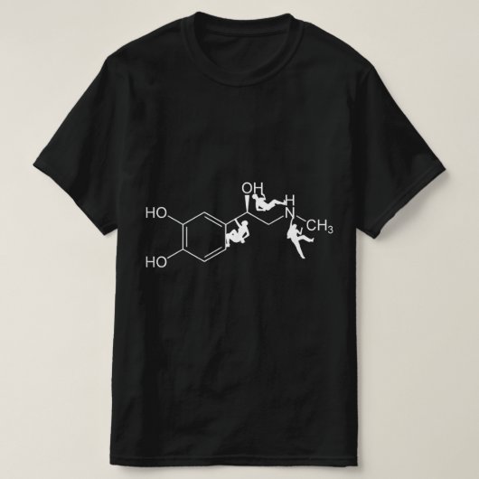 Boulderer & Climbing Adrenalin Formel CHNO Geschen T-Shirt (Design vorne)