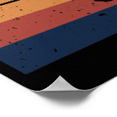 Boulderer im Vintage-Stil Retro Poster (Ecke)