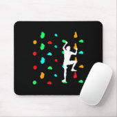 Boulderer When Bouldering On Climbing Wall  Mousepad (Mit Mouse)